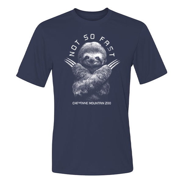 ADULT SHORT SLEEVE TEE NOT SO FAST SLOTH