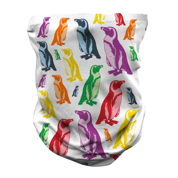 ADULT PROTECTIVE NECK GAITER PENGUIN REPEAT PATTERN
